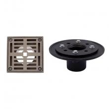 Mountain Plumbing MT506C/PEW - 4'' Square Complete Shower Drain - Cast Iron