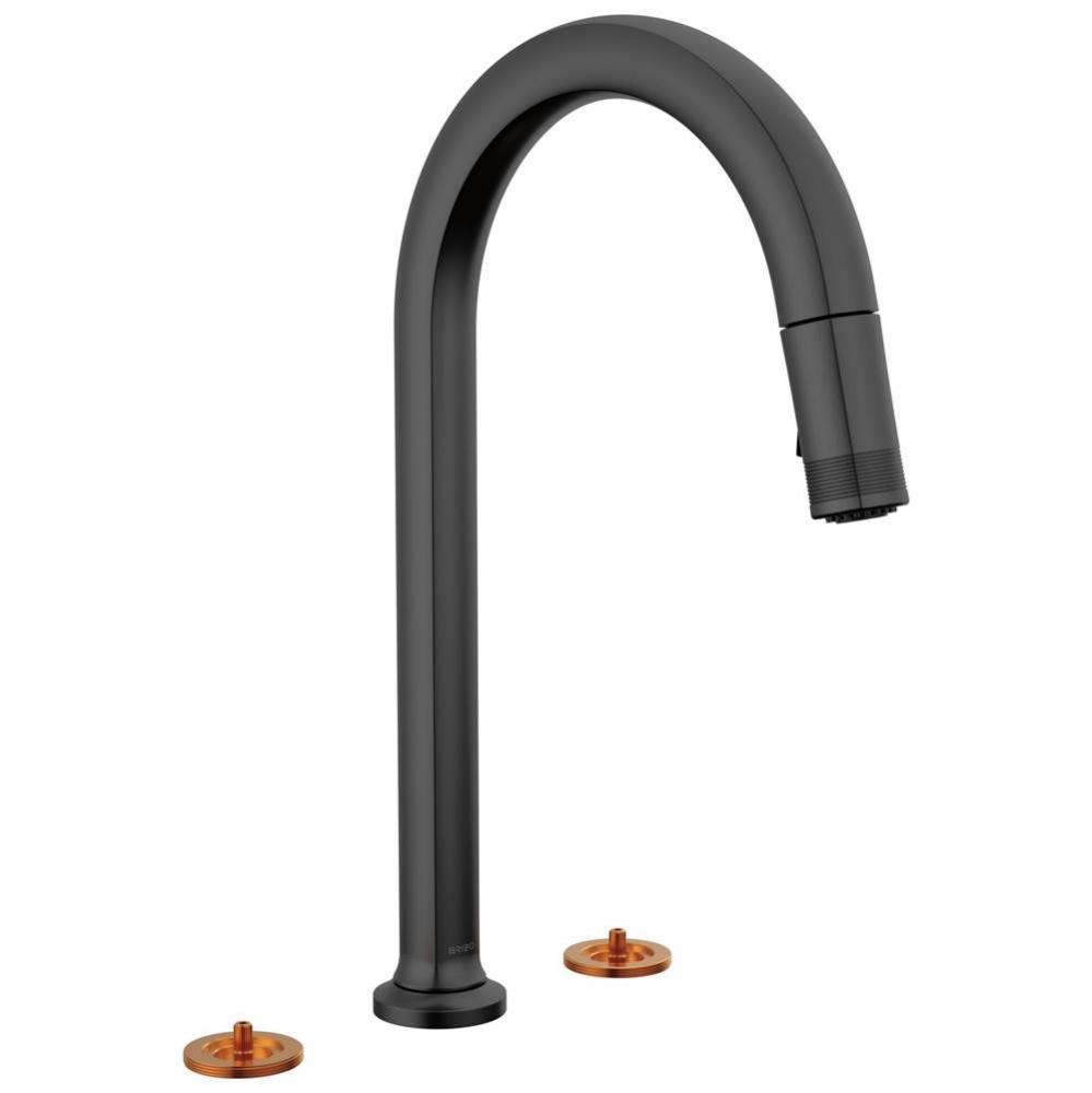 Kintsu® Widespread Pull-Down Faucet with Arc Spout - Less Handles