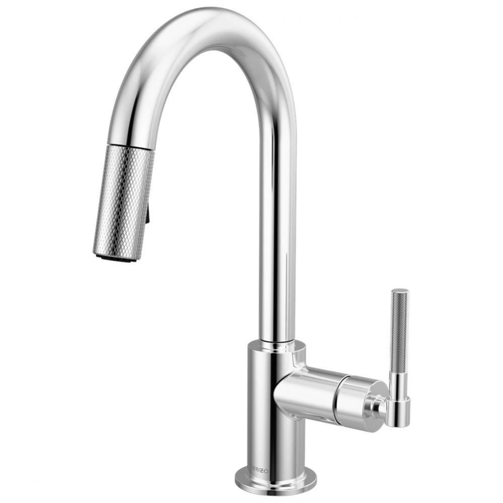 Litze® Pull-Down Prep Faucet with Arc Spout - Knurled Handle