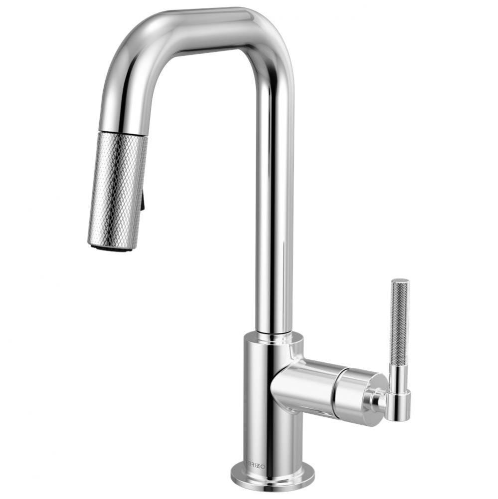 Litze® Pull-Down Prep Faucet with Square Spout - Knurled Handle