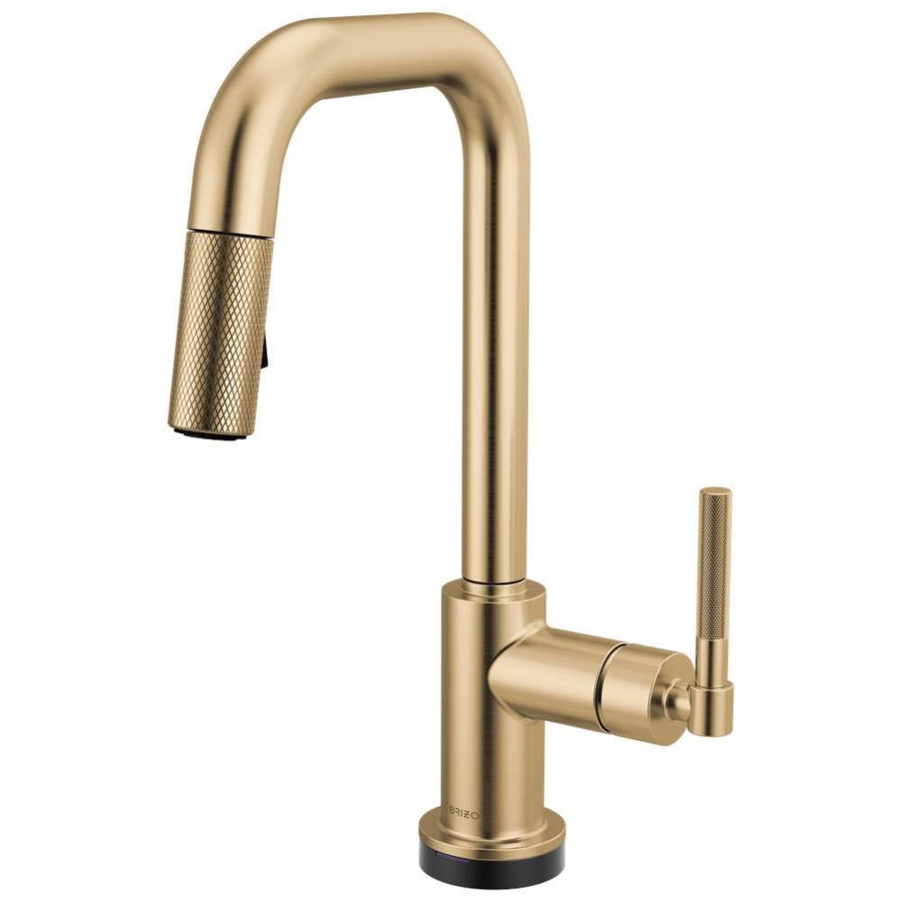 Litze® Smarttouch Pull-Down Prep Faucet with Square Spout - Knurled Handle