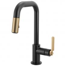 Brizo 63954LF-BLGL - Litze® Pull-Down Prep Faucet with Square Spout - Industrial Handle