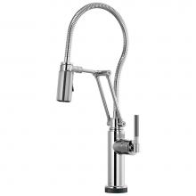 Brizo 64143LF-PC - Litze® SmartTouch® Articulating Kitchen Faucet With Finished Hose