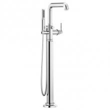 Brizo T70176-PCLHP - Invari® Single-Handle Floor Mount Tub Filler - Less Handle