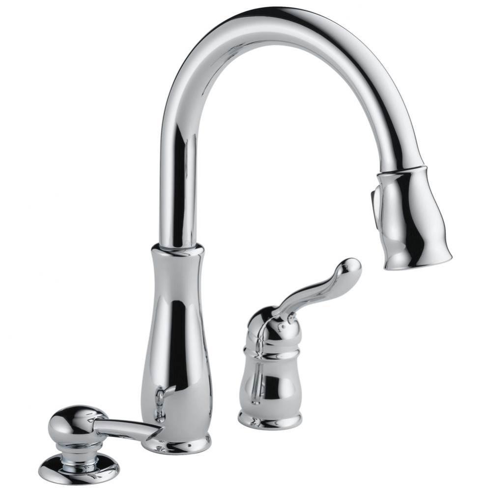 Leland® Single Handle Pull-Down Kitchen Faucet with Soap Dispenser