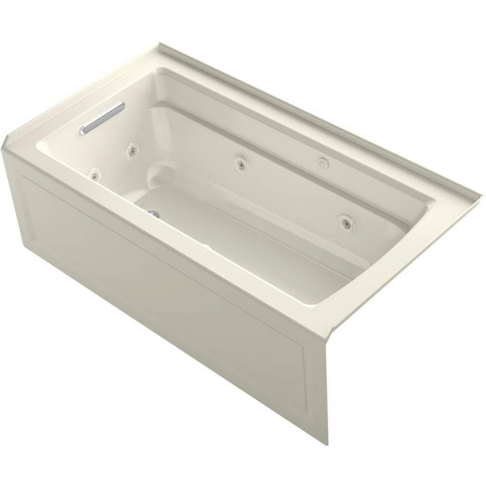 Archer® 60'' x 32'' alcove Heated BubbleMassage™ air bath and whirlpool