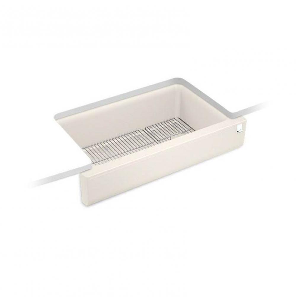 Cairn® Undermount single bowl farmhouse kitchen sink with short apron