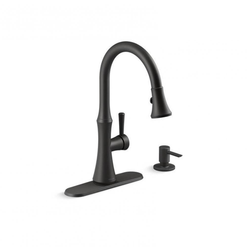Kaori™ Pull-down kitchen sink faucet with soap/lotion dispenser