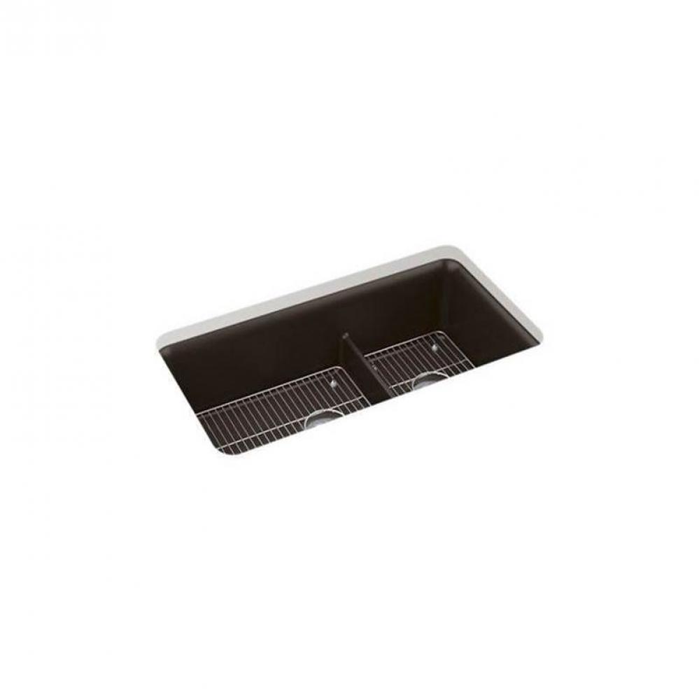 Cairn® Smart Divide® 33-1/2'' undermount double-bowl kitchen sink