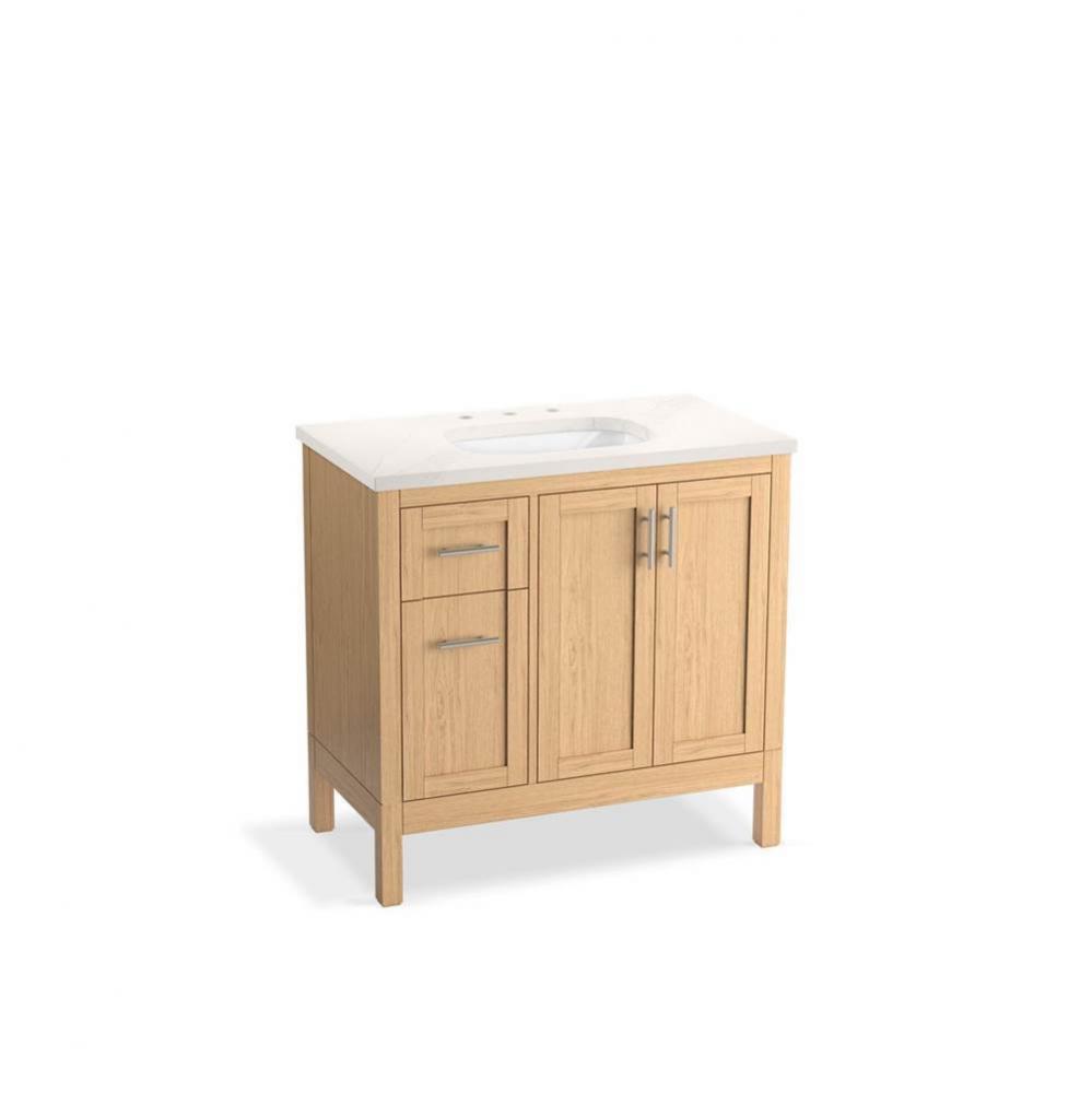 Hadron™ 36'' bathroom vanity cabinet with sink and quartz top