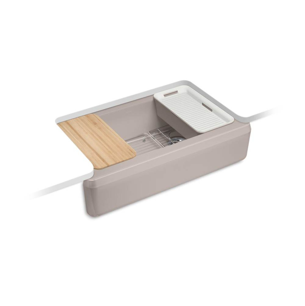 Riverby® 35-3/4'' undermount single-bowl farmhouse workstation kitchen sink