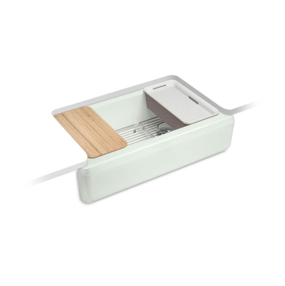 Riverby® 35-3/4'' undermount single-bowl farmhouse workstation kitchen sink