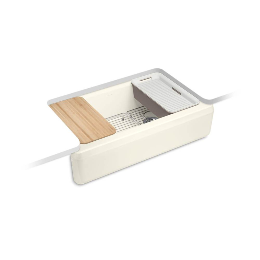 Riverby® 35-3/4'' undermount single-bowl farmhouse workstation kitchen sink