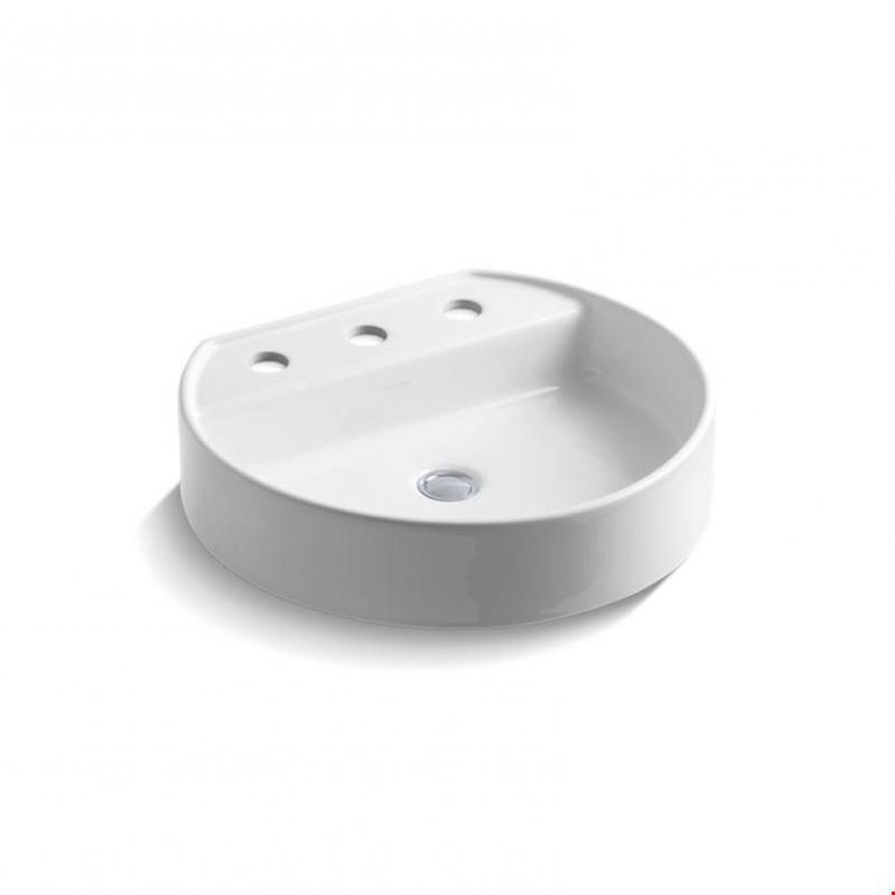Chord® Wading Pool® Vessel bathroom sink with 8'' widespread faucet holes