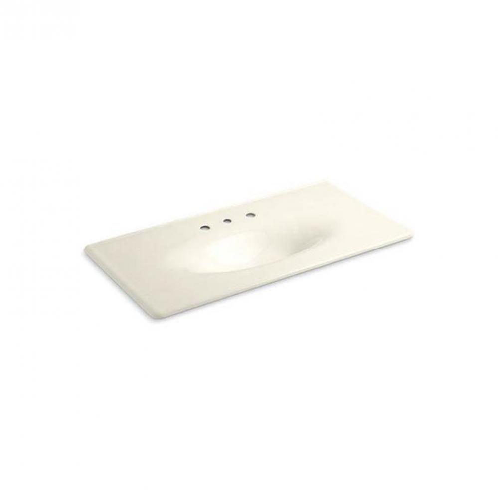Iron/Impressions® 43'' Enameled cast iron vanity top with integrated oval sink