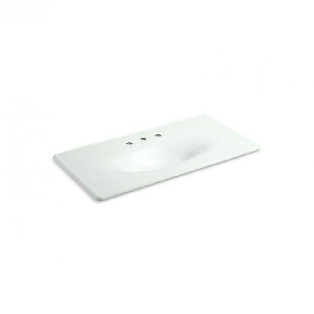 Iron/Impressions® 43'' Enameled cast iron vanity top with integrated oval sink
