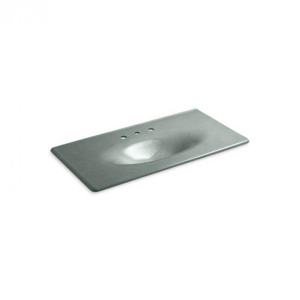 Iron/Impressions® 43'' Enameled cast iron vanity top with integrated oval sink