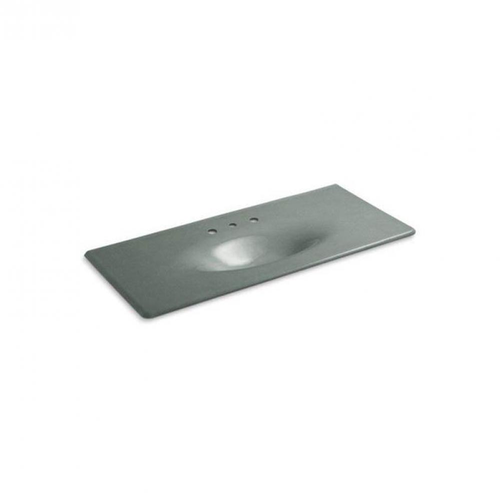 Iron/Impressions® 49'' Enameled cast iron vanity top with integrated oval sink