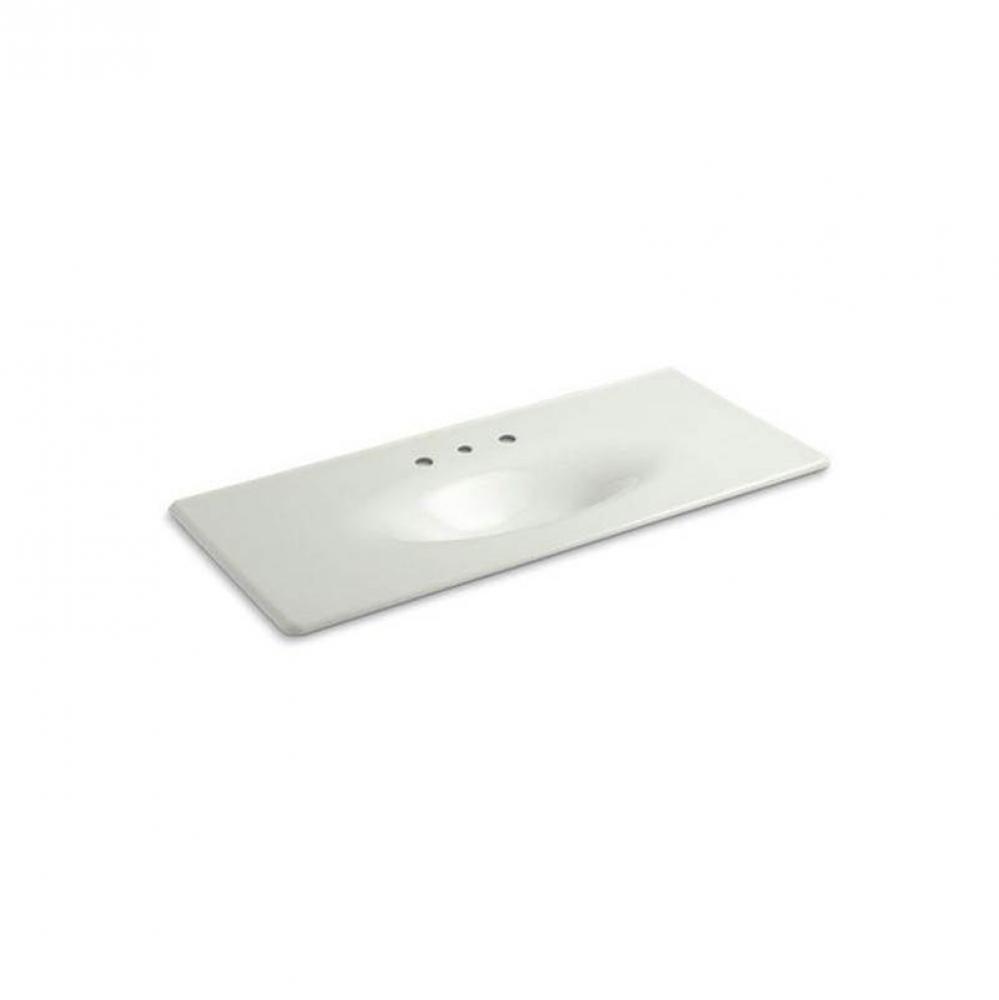 Iron/Impressions® 49'' Enameled cast iron vanity top with integrated oval sink