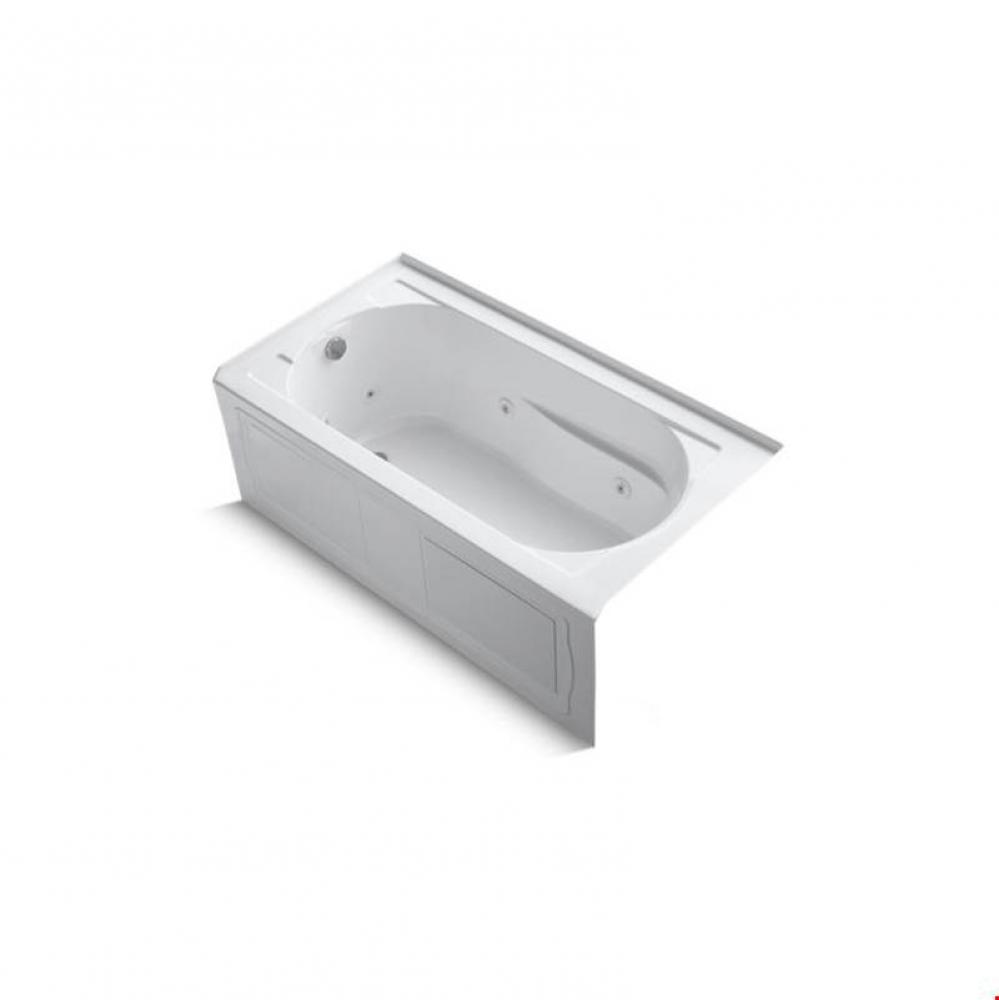 Devonshire® 60'' x 32'' alcove whirlpool bath with integral apron, integr