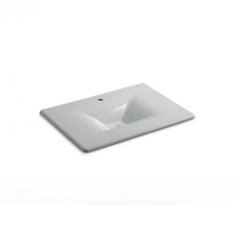 Iron/Impressions® 31'' Enameled cast iron vanity top with integrated rectangular si