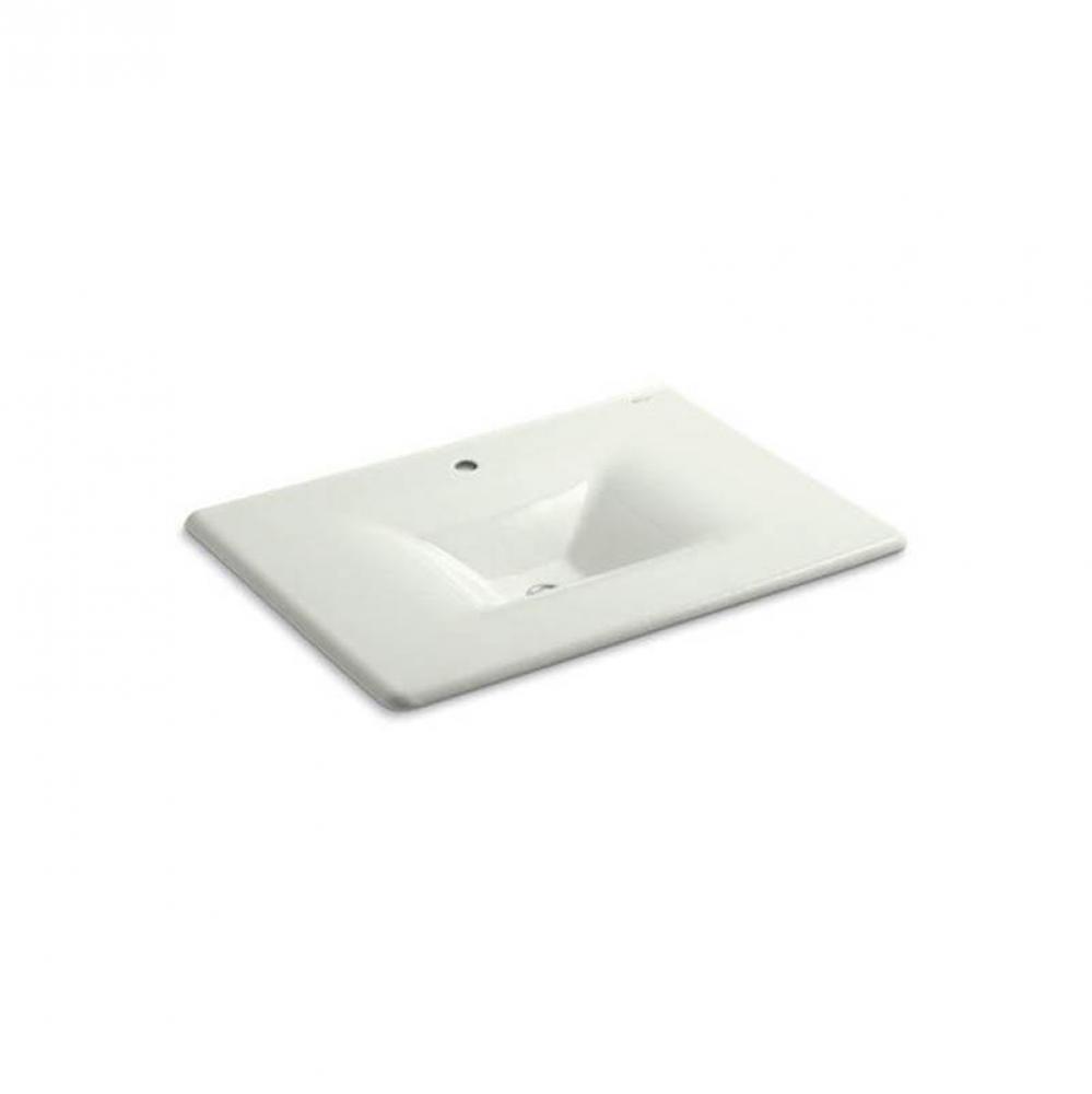 Iron/Impressions® 31'' Enameled cast iron vanity top with integrated rectangular si