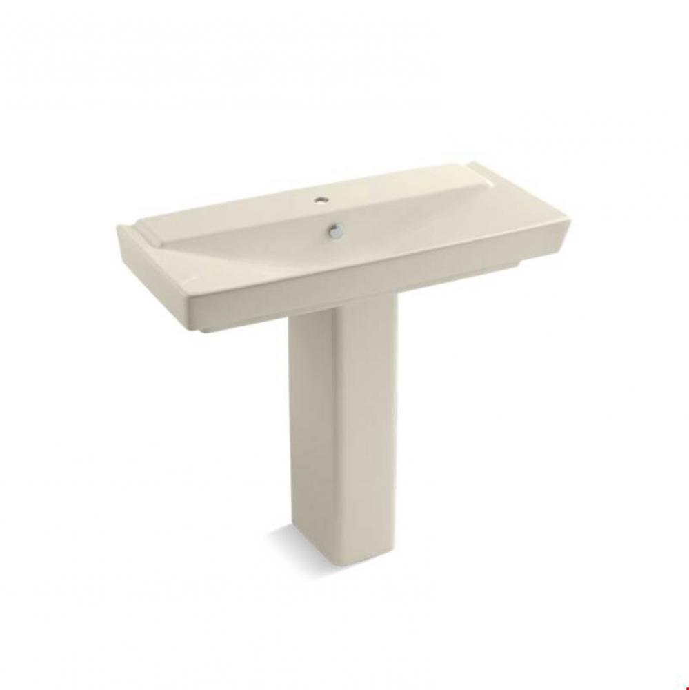 Rêve® 39'' pedestal bathroom sink with single faucet hole
