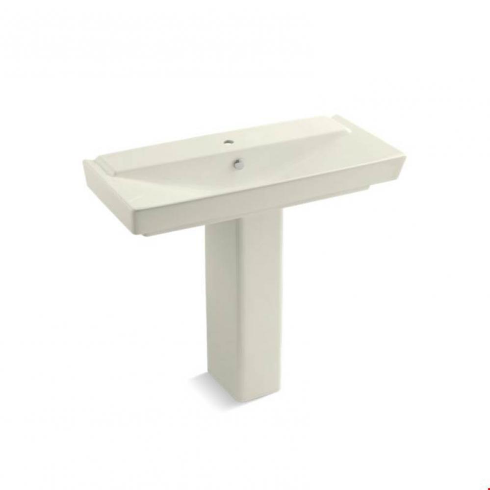 Rêve® 39'' pedestal bathroom sink with single faucet hole