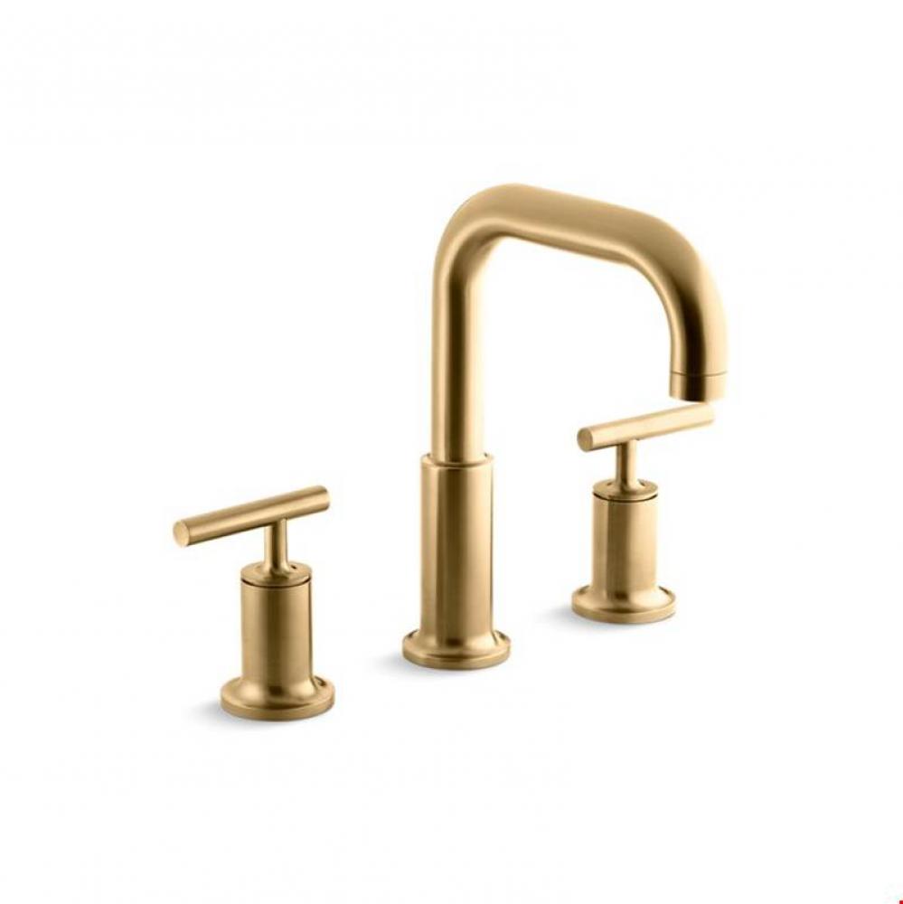 Purist® Deck-mount bath faucet trim for high-flow valve with lever handles, valve not include