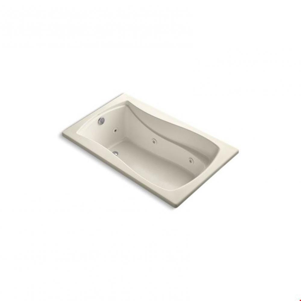 Mariposa® 60'' x 36'' drop-in whirlpool bath with end drain