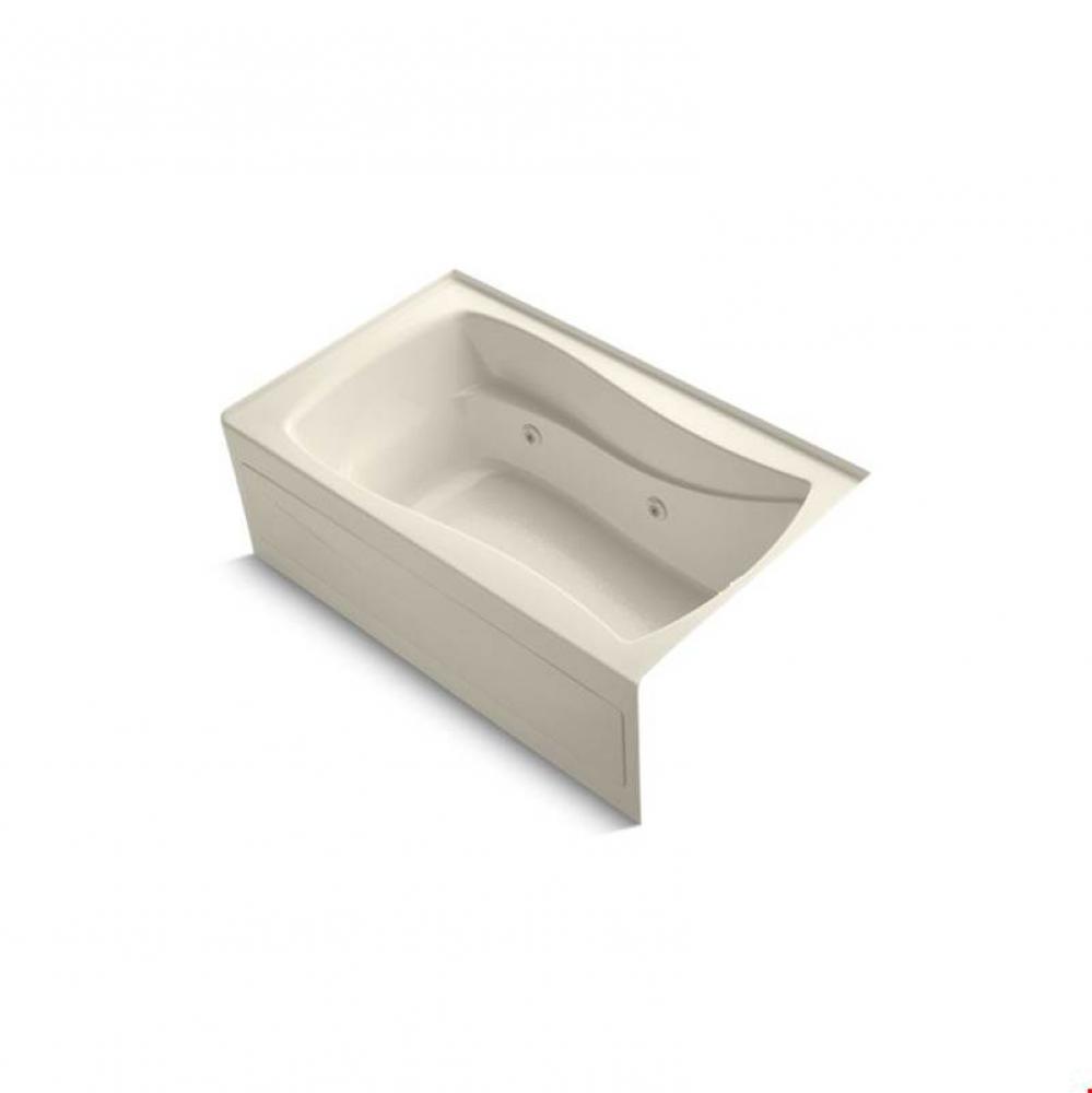 Mariposa® 60'' x 36'' alcove whirlpool with integral apron, integral flan