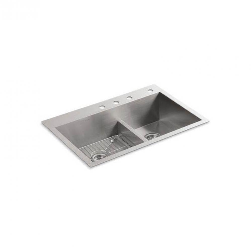 Vault™ Smart Divide® 33'' top-/undermount double-bowl kitchen sink