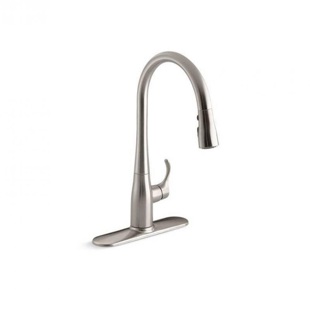 Simplice® Pull-down kitchen sink faucet with three-function sprayhead