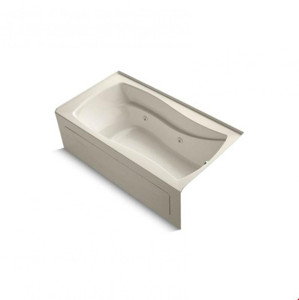 Mariposa® 66'' x 36'' alcove whirlpool with integral apron, integral flan
