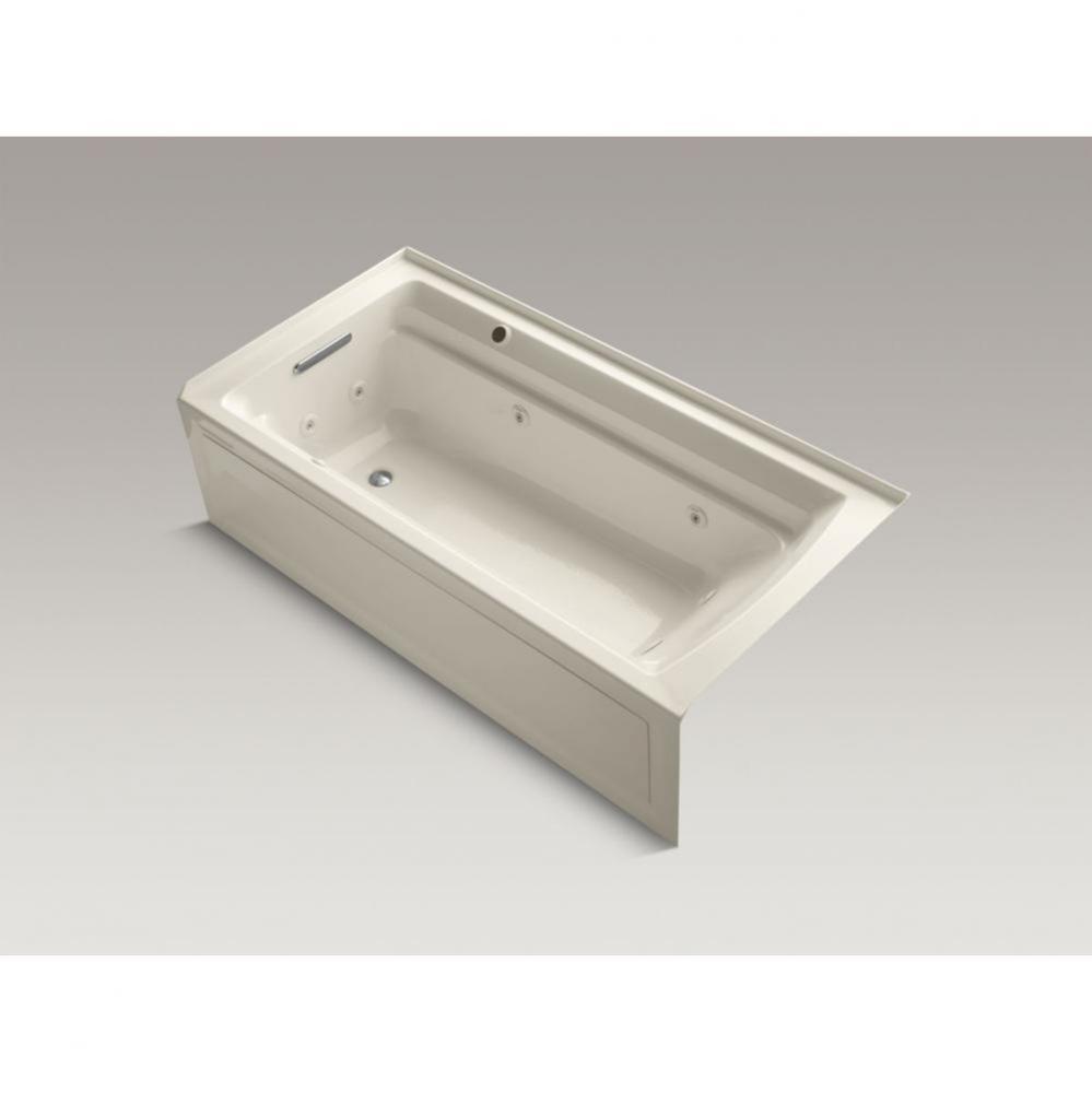 Archer® 72'' x 36'' alcove whirlpool bath with integral flange, left-hand