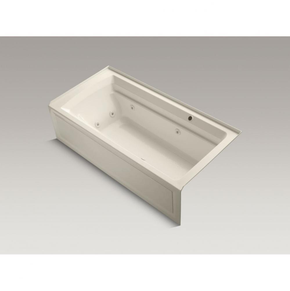 Archer® 72'' x 36'' alcove whirlpool bath with Bask® heated surface,