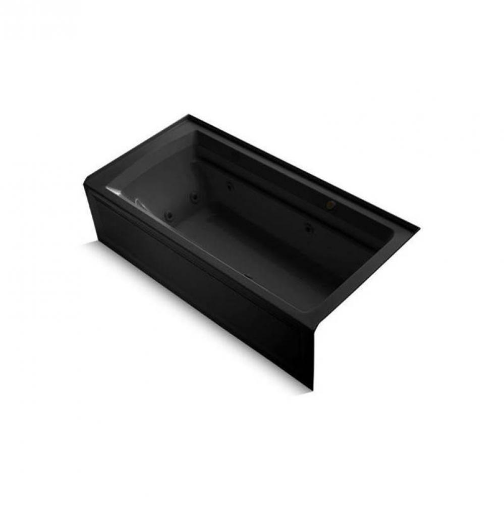 Archer® 72'' x 36'' alcove whirlpool bath with Bask® heated surface,