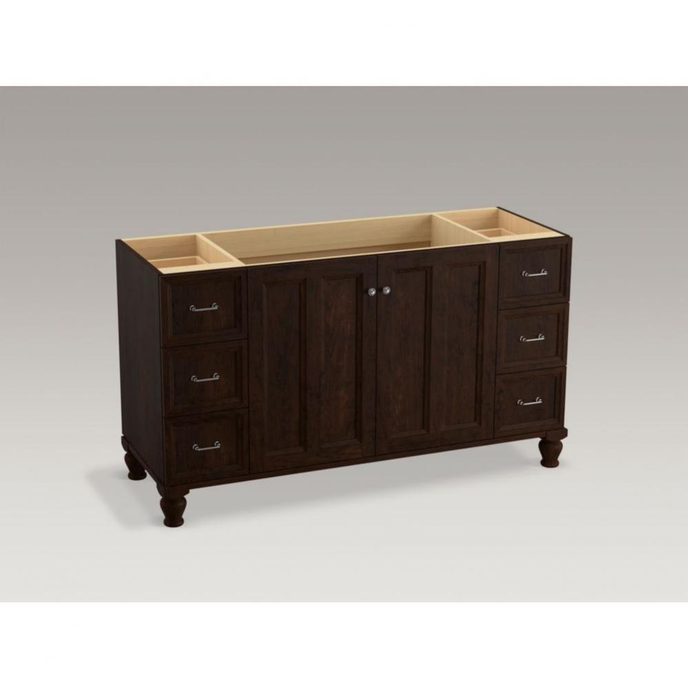 Damask™ Vanity, 60 2 Door 8 Dwr Legs