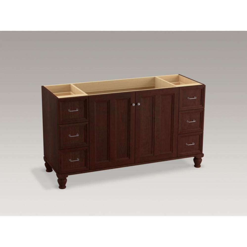 Damask™ Vanity, 60 2 Door 6 Dwr Legs