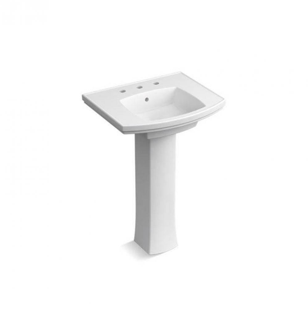 Kelston® Pedestal bathroom sink with 8'' centerset faucet holes