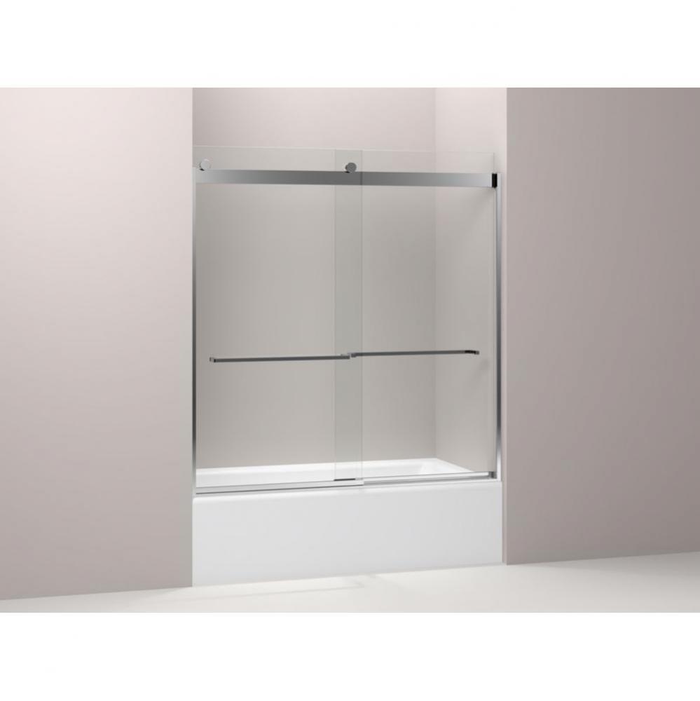 Levity® Sliding bath door, 62'' H x 56-5/8 - 59-5/8'' W, with 3/8'&a