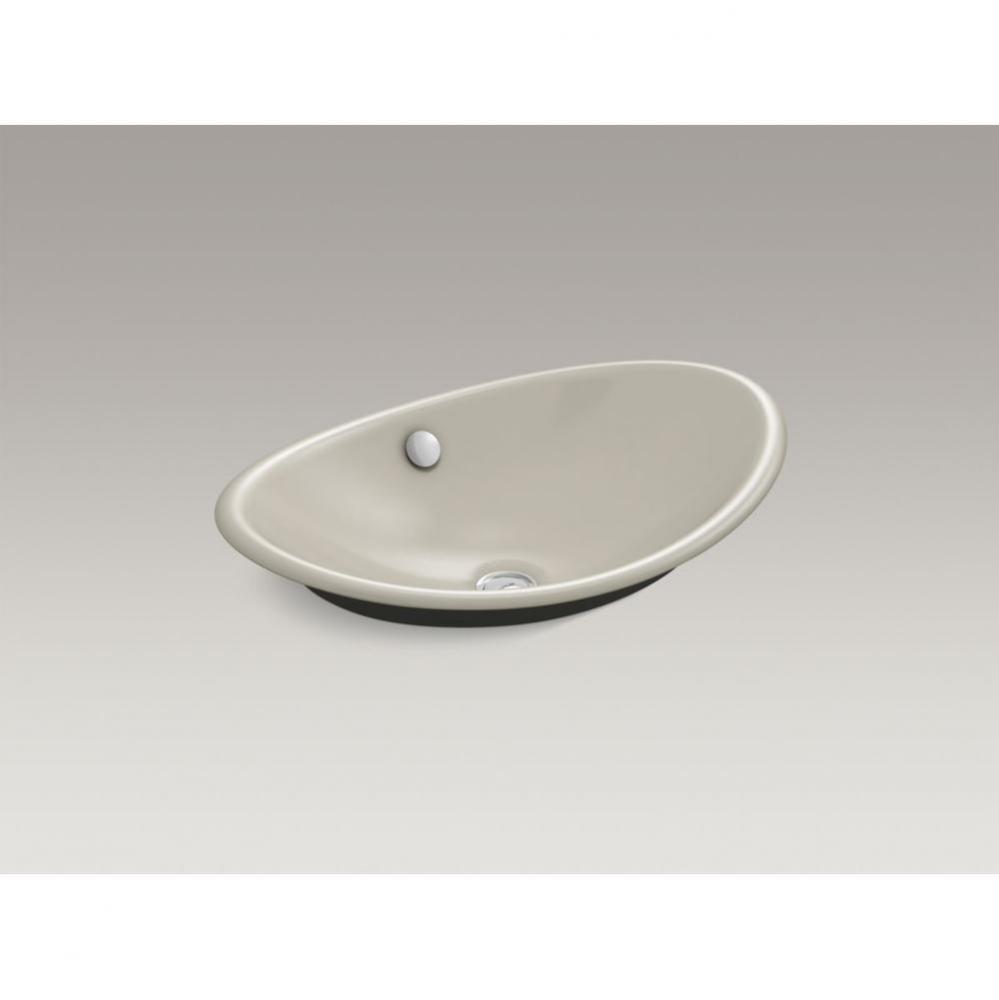 Iron Plains® Oval Wading Pool® Vessel bathroom sink with Iron Black painted underside