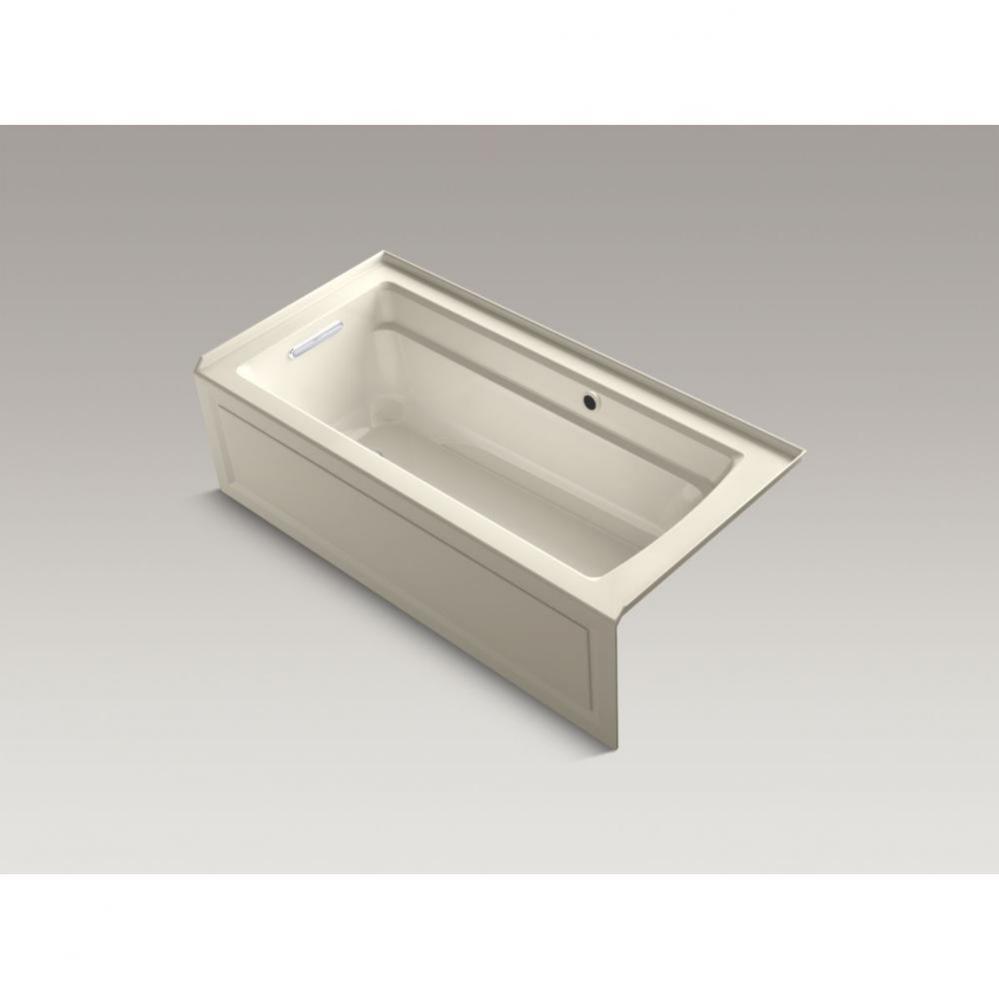 Archer® 66'' x 32'' alcove bath with Bask® heated surface, integral