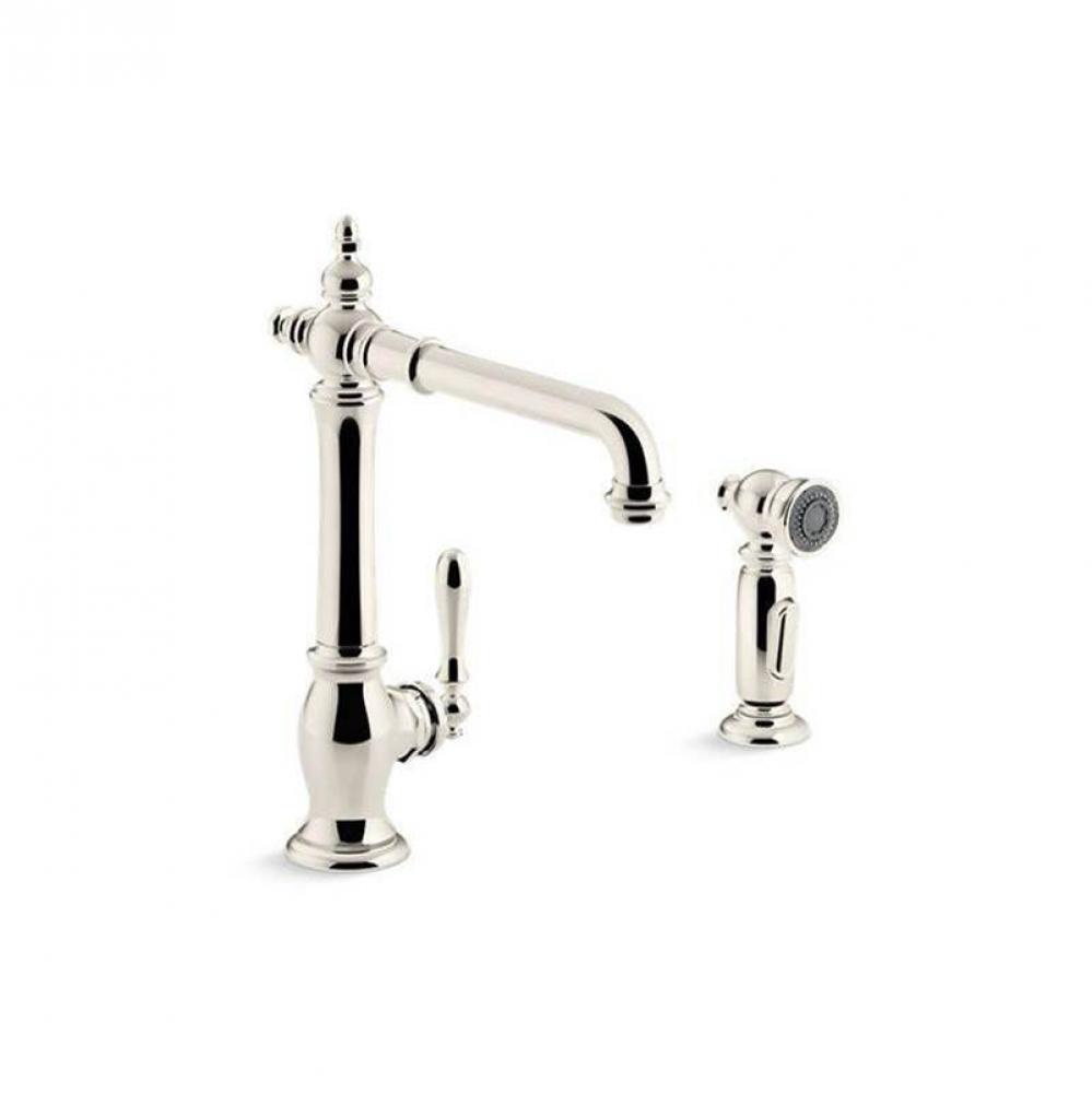 Artifacts® Single-handle kitchen sink faucet with side sprayer