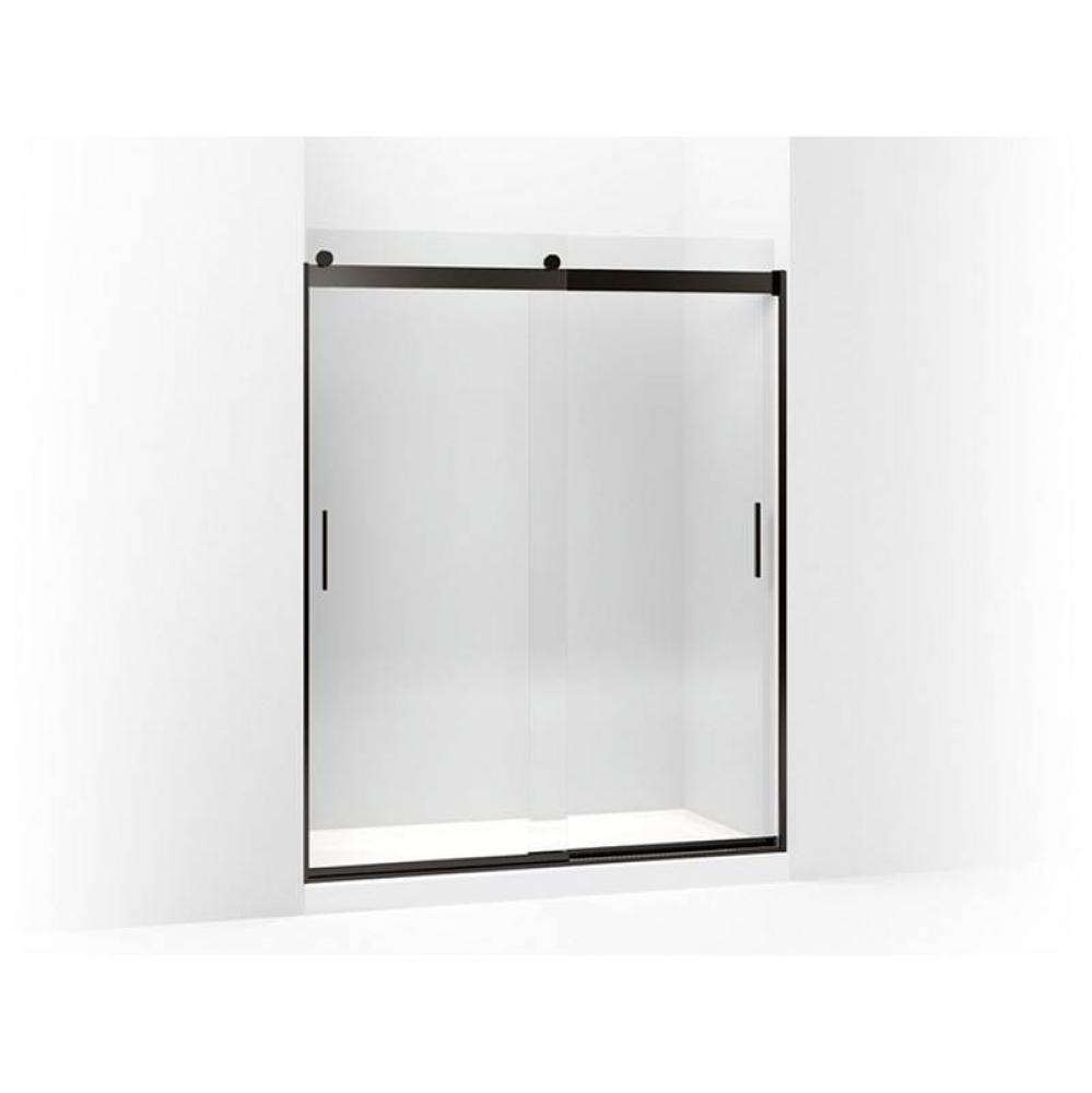 Levity® Sliding shower door, 74'' H x 56-5/8 - 59-5/8'' W, with 3/8'