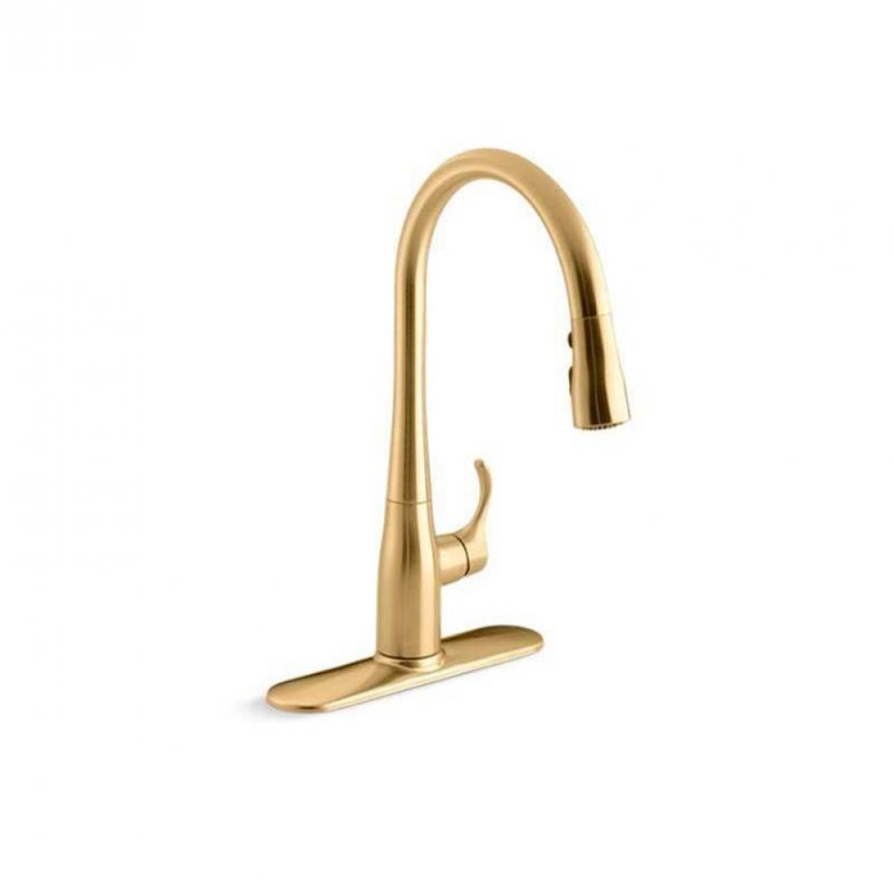 Simplice® Pull-down kitchen sink faucet with three-function sprayhead