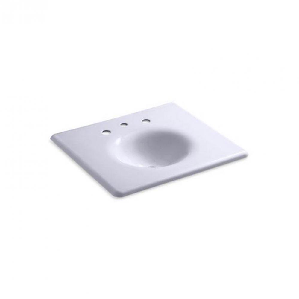 Iron/Impressions® 25'' Enameled cast iron vanity top with integrated round sink