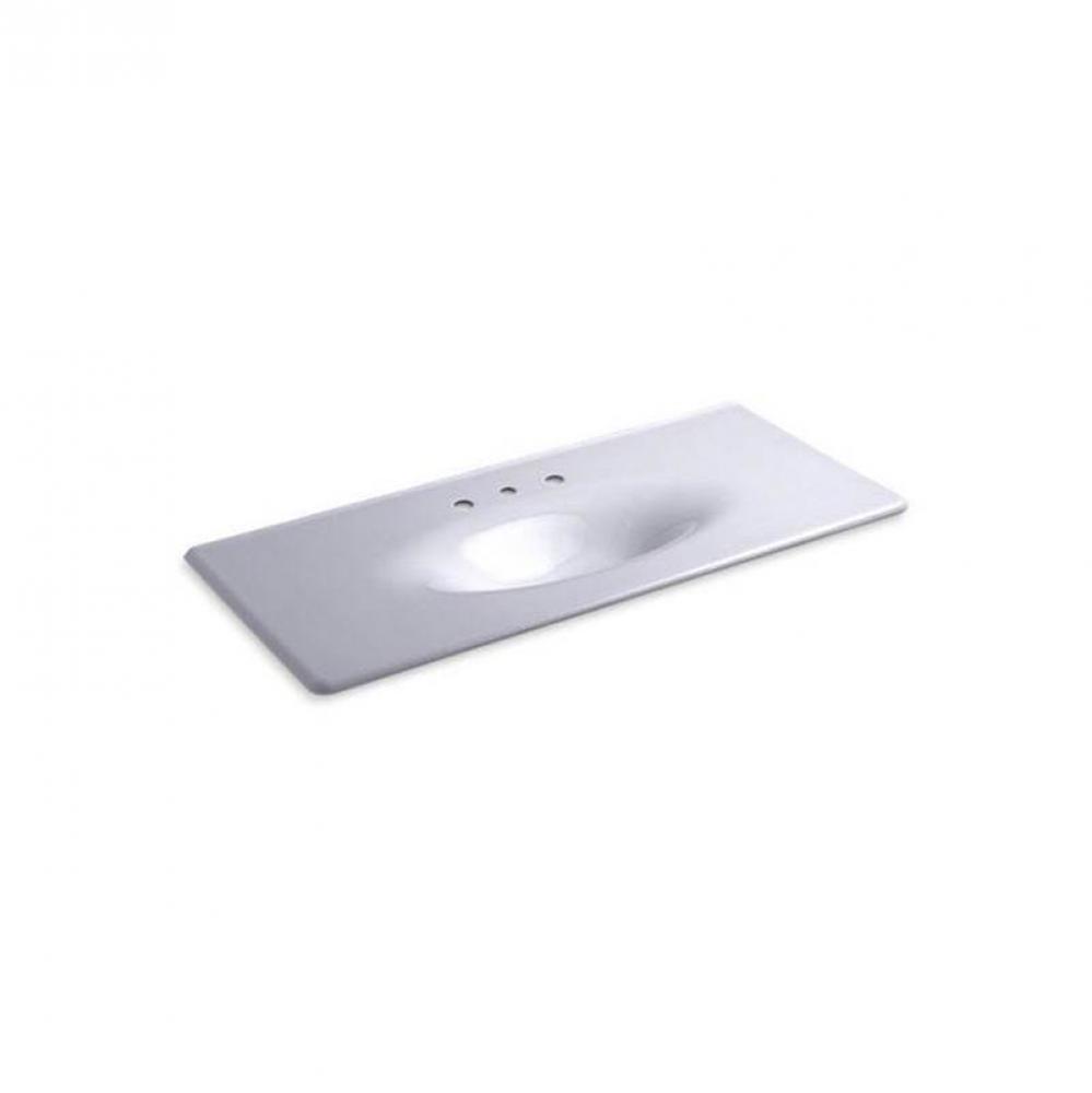 Iron/Impressions® 49'' Enameled cast iron vanity top with integrated oval sink