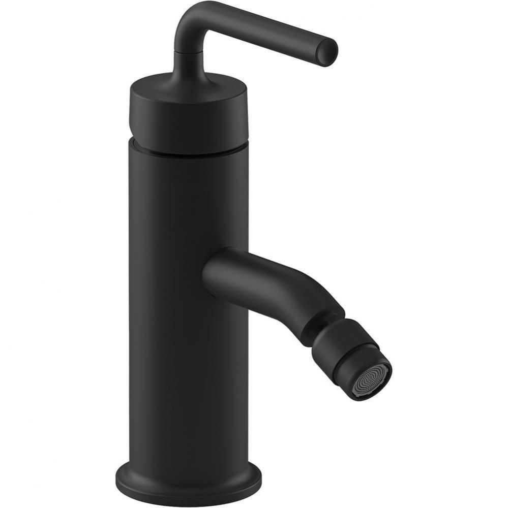 Purist® Horizontal swivel spray aerator bidet faucet with straight lever handle