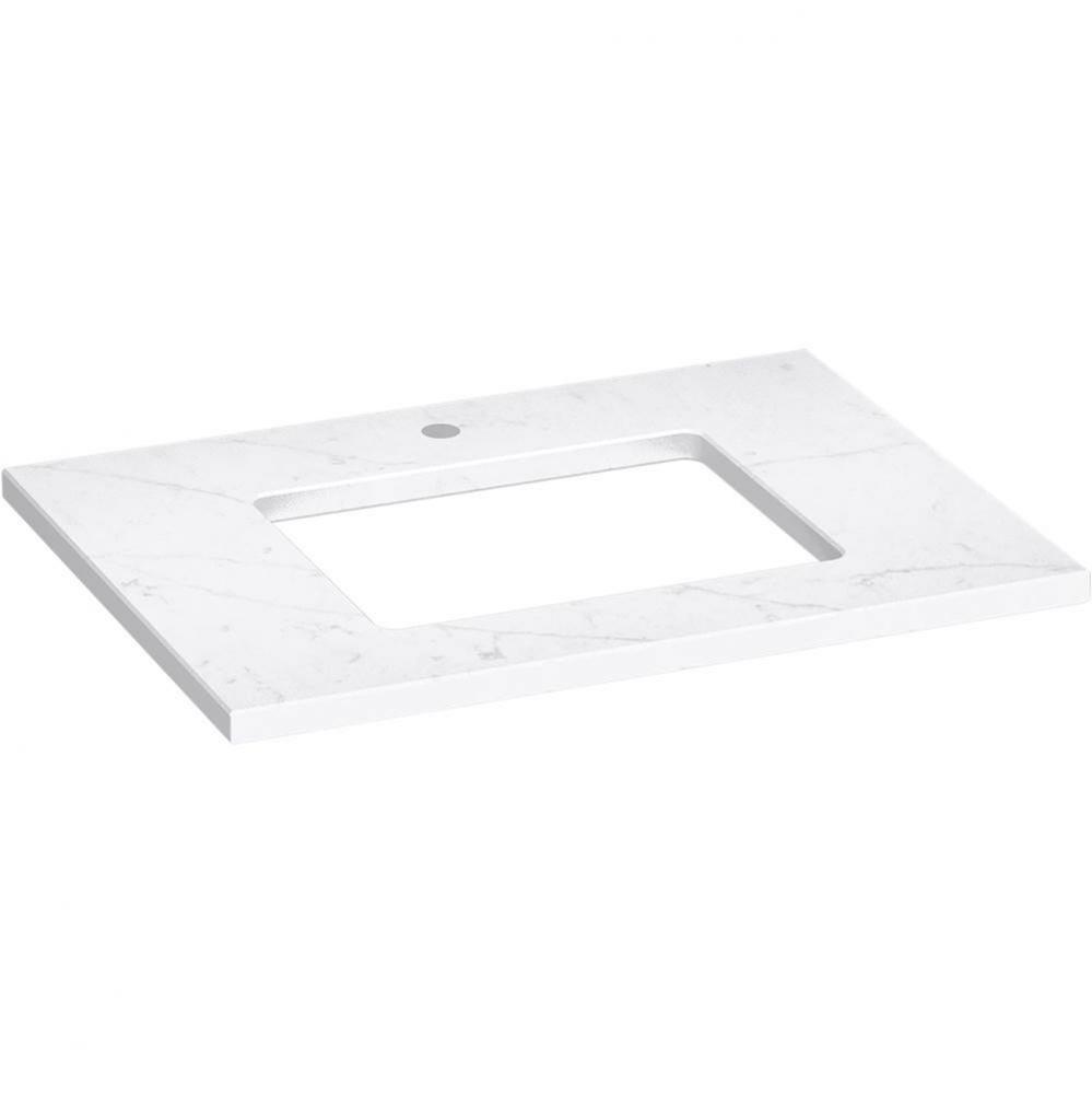 Silestone® 31'' quartz vanity top with rectangular cutout